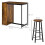 Homcom HOMCOM 3 Piece Bar Table Set, Bar Height Table with 2 Stools, Storage Shelf 3