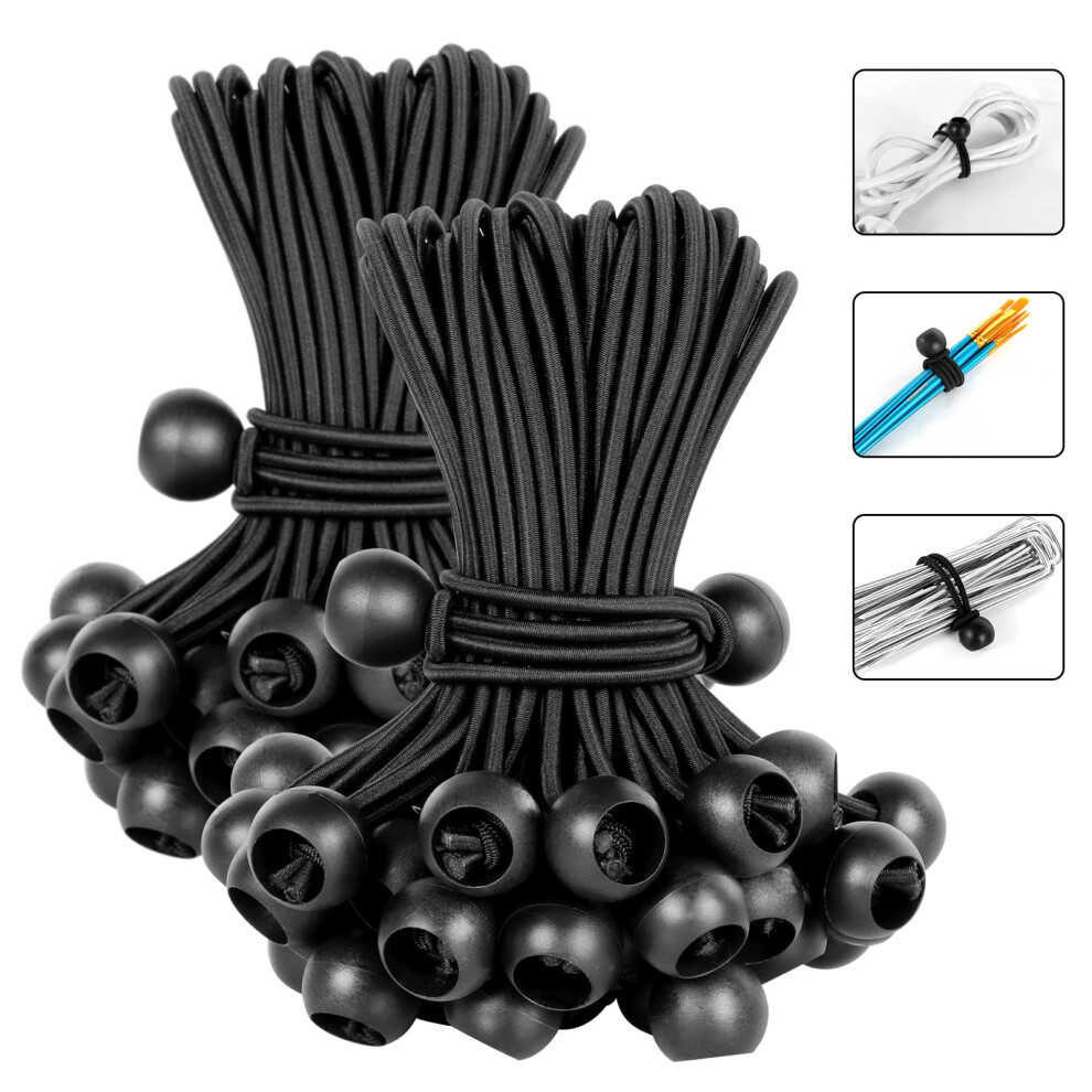 Lot de 100 tendeurs pour b   ches, 15 cm, robustes, pour abris de camping, tentes, poteaux, r   sistants aux UV