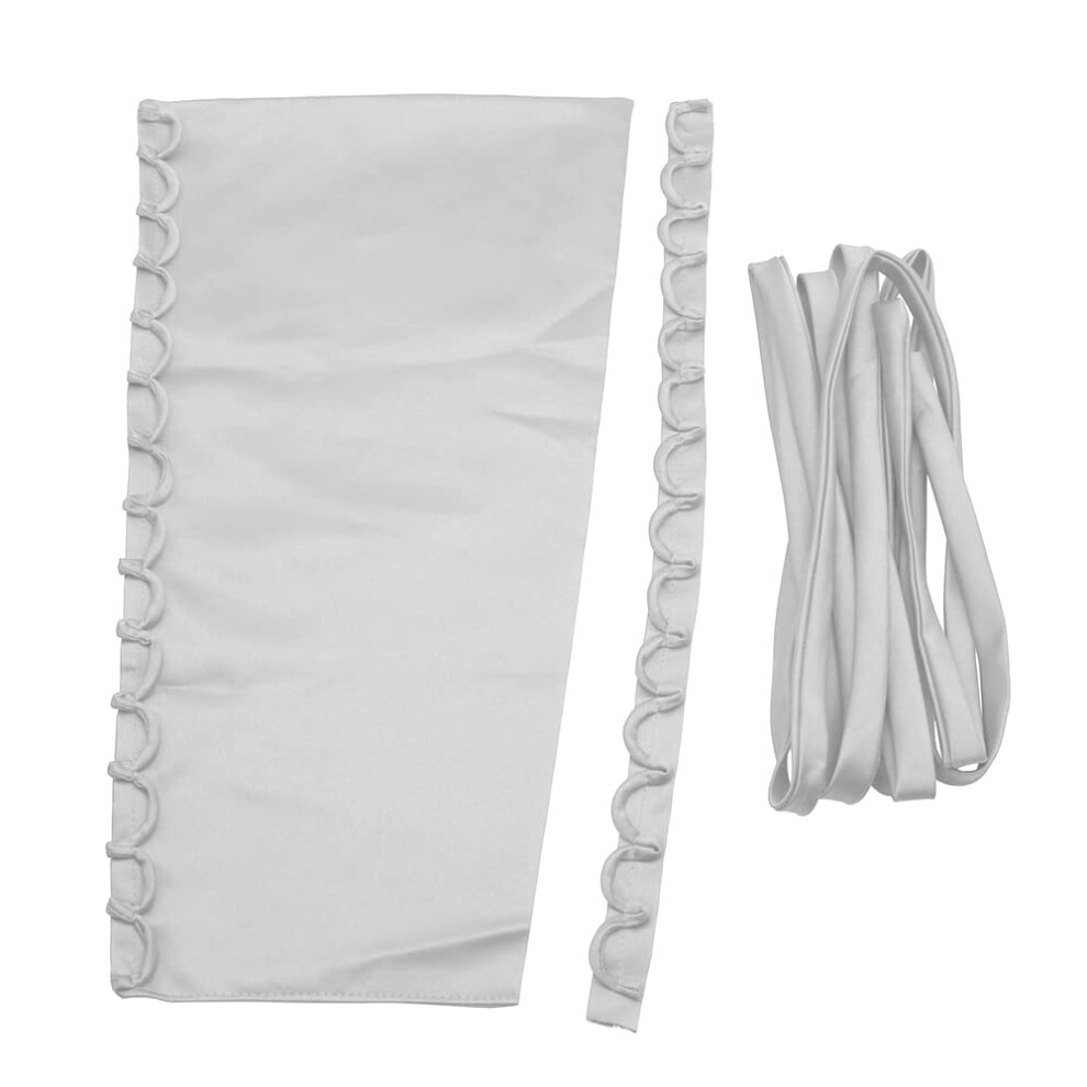 3PCS/Set Satin Corset Kit Zipper Replacement Wedding Gown Back Lace Webbing DIY Craft Wedding Dress Accessories Materials (Light Grey)-image-OPC-PFR7KYT-NEW