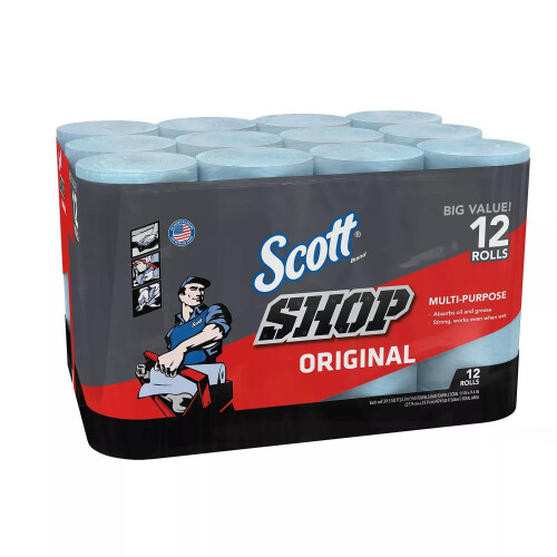 Scott Shop Towels (55 Φύλλα/Ρολό, 12 Ρολά)