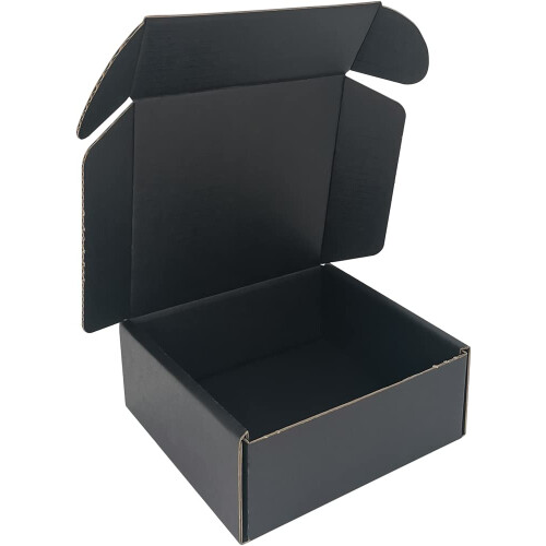 CH-BOX 50 τεμάχια 5x5x2'' Μικρές Κουτιά Αποστολής, Κουτιά Καρτοκιβωτίων Μαύρα