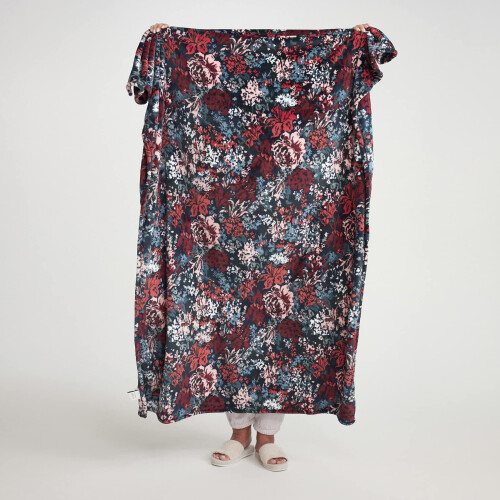 Vera Bradley Vera Bradley Γυναικείο Μπουφάν Από Φλις, Cabbage Rose Cabernet, 80 X 50 2