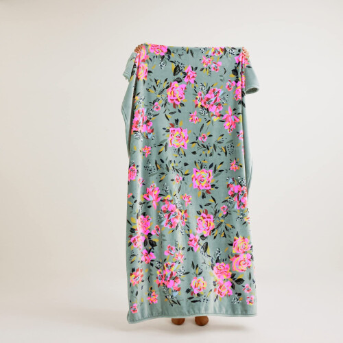 Vera Bradley Vera Bradley Γυναικείο Μαλακό Ριχτάρι Fleece, Ροζ Εξωτερικό, 80 X 50 1