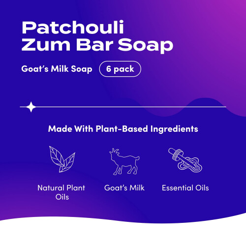 Zum Bar Geitenmelkzeep - Patchouli - 3 oz (6-pack) 1