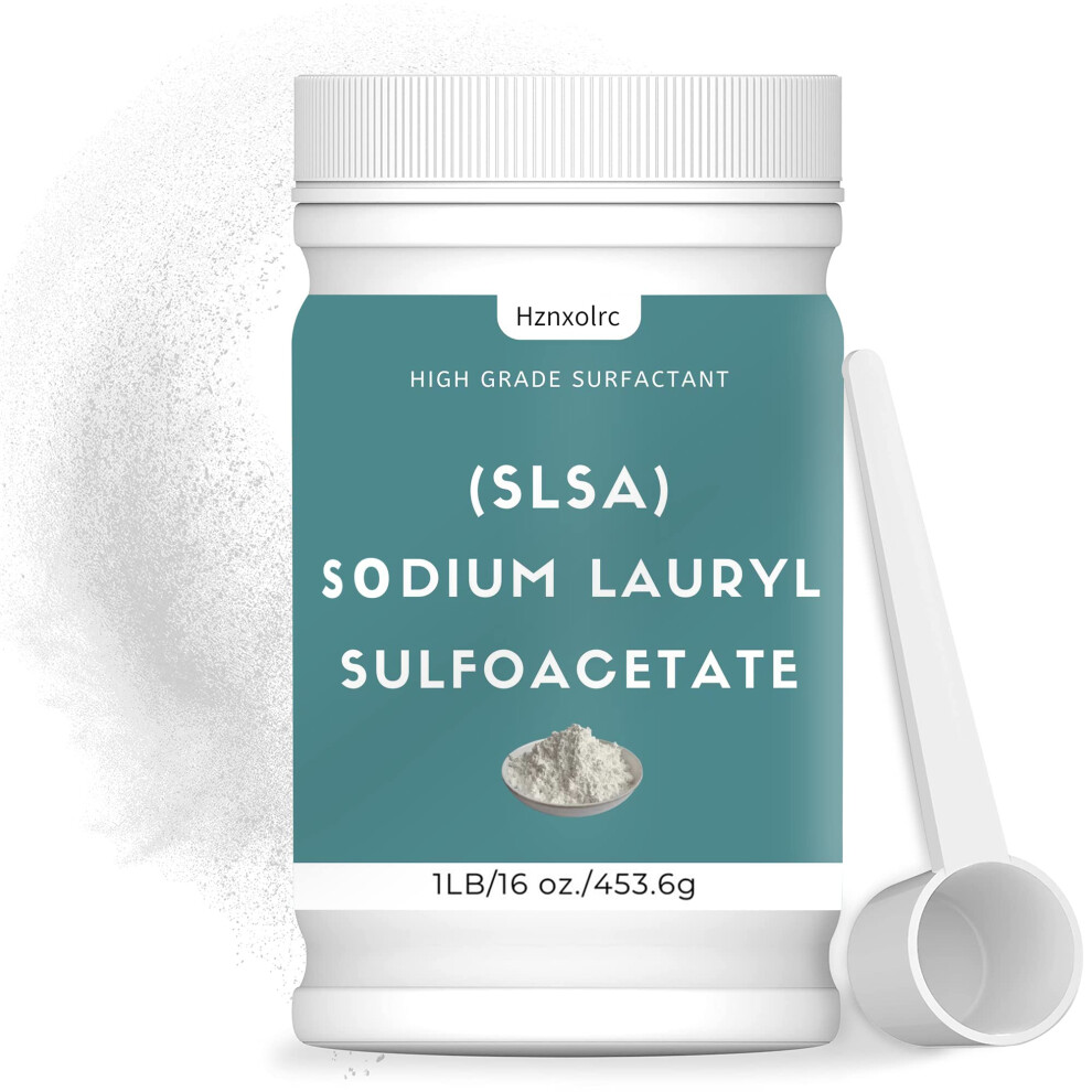 1 Pound SLSA Powder for Making Bath Bombs  Premium SLSA Sodium Lauryl Sulfoacetate Powder  Amazing Bubbles  Gentle on Skin  Suitable for Making Bath B