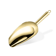Wafjamf rustfrit st?l is scoop 7 tommer aluminium lille mad scoops rund bund til bar is terning slik mel kaffeb?nne guld