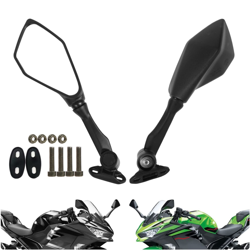 Inkudri Ninja 300 Mirrors Ninja 400 Mirrors For Ninja 300 250 Ninja 636 300R Ex300 Abs 2011-2018 Ninja 400 Mirrors Ex400 Mirrors 2018 2019 2020 2021 2 766429131205
