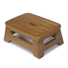 Tritthocker aus Holz, maximale Belastung 350 Pfund, Ein-Tritthocker f   r Erwachsene mit Anti-Rutsch-Matte, Mehrzweck-Tritthocker f   r Erwachsene f