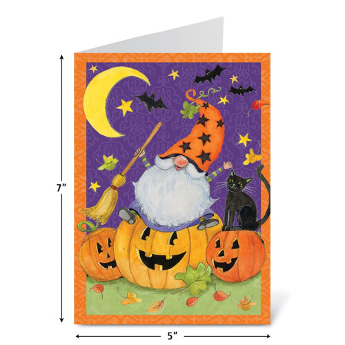 Σετ Χαιρετιστήριων Καρτών Halloween Gnomes - Σετ 8 Μεγάλων 5 x 7 ιντσών 2