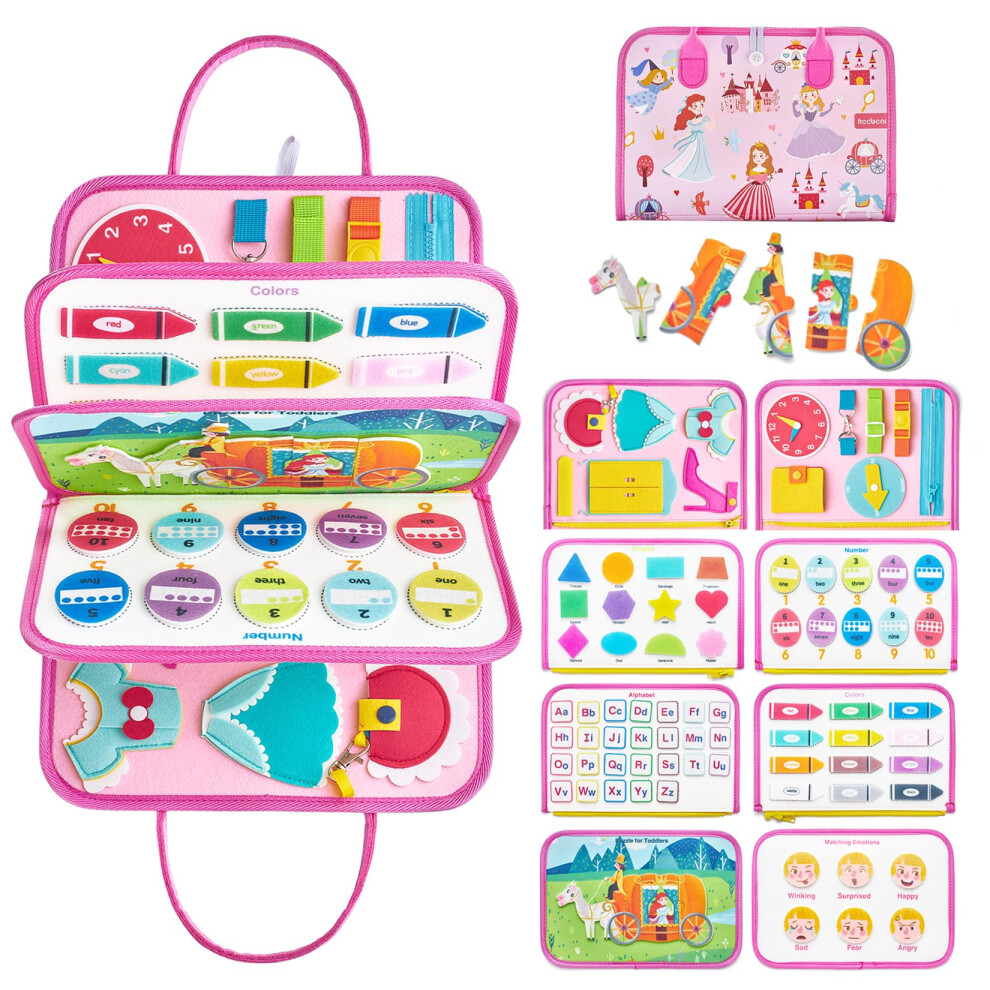 Planche D'activit S Freebear Pour Tout-Petits, Jouets De Voyage, Livre Silencieux, Jouets Sensoriels Pour Tout-Petits 1, 2, 3, 4 Ans, Jouets Mont-image