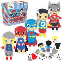 Craftiloo Superhelt Sy Kits til sm? b?rn 5 Let projekter til b?rn Begyndere Syning Kit Kid Crafts Lav din egen filt Pillow Grush Craft Kit Mit f?