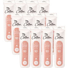 Min Cotton Premium Cotton Rounds Bulk (1080 Count) | Makeup remover puder hypoallergenisk fnugfri | 100% ren bomuld