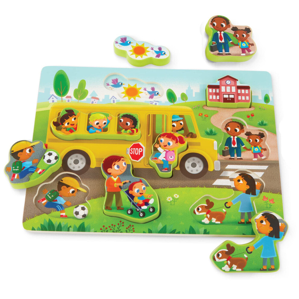 B. Toys - Peek & Explore - Puzzle Grosso Per Scuolabus - Puzzle Per Bambini Piccoli - Puzzle Per Scuolabus - Studenti Di Scuolabus - 2 Anni +-image
