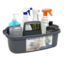 Goderewild Multi-Purpose Plastic Cleaning Caddy with Handle, Shower Caddy Organizer/Storage Basket/Totes Portable for Bathroom Supplies, Cleaning Prod