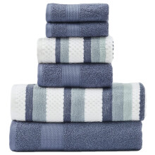 Filetages modernes Pax 6 pieces reversibles reversibles teintes de serviette jacquard - serviettes de bain serviettes a main et gant a toilette -