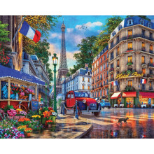 Majestic by Springbok 1000-teiliges Puzzle Pariser Straenleben  hergestellt in den USA  kompakte Box