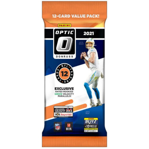 2021 Panini NFL Donruss Optic Ποδόσφαιρο Cello Fat Value Pack - 12 Κάρτες Συλλογής