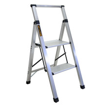 Sgabello in alluminio ultrapiatto Metaltech 2 gradini tipo I