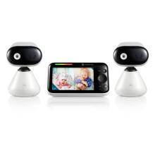 Motorola Baby PIP1500-2 - Monitor de video para beb   s en interiores con 2 c   maras, unidad para padres, montaje en pared, alcance de 304 m, audio