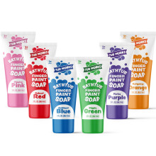 Tub Works Bathtub Finger Paint Soap, Classic 6 Pack | Non-Toxic | Washable Bathtub Paint for Finger Painting on Tub Walls | Ideal Toddler Bath Toys fo
