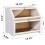 HOMEKOKO Double Layer Large Bread Box for Kitchen Counter  Wooden Large Capacity Bread Storage Bin (White) 2
