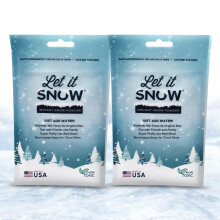 Let it Snow Instant Snow for Slime | Made in The USA Premium Fake Snow Powder for Kids | Great Artificial Snow for Holiday Snow Decorations Sensory A