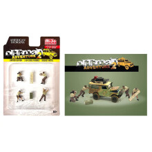 American Diorama Off-Road Adventure 2"""" 6-teiliges Druckguss-Set (4 mannliche Figuren und 2 Zubeh   rteile), limitierte Auflage auf 4800 Teile welt