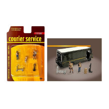 American Diorama Courier Service 5-teiliges Druckgussfiguren-Set (2 Arbeiterfiguren und 3 Zubeh   rteile), limitierte Auflage von 4800 Stuck fur Mo