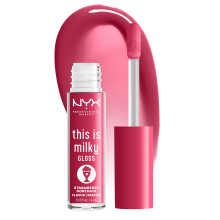 NYX PROFESSIONAL MAKEUP This Is Milky Gloss, Gloss Labial com Hidratação de 12 Horas, Vegan - Strawberry Horchata