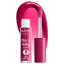 NYX PROFESSIONAL MAKEUP This Is Milky Gloss, Gloss Labial com Hidratação de 12 Horas, Vegano - Malt Shake (Vermelho Quente)