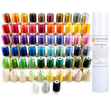 New brothread 63 Brother Colors Poliester A?a pentru ma?ina de brodat cu bonus de 10""""x10yd Stabilizator de broderie Tearaway cu greutate medie