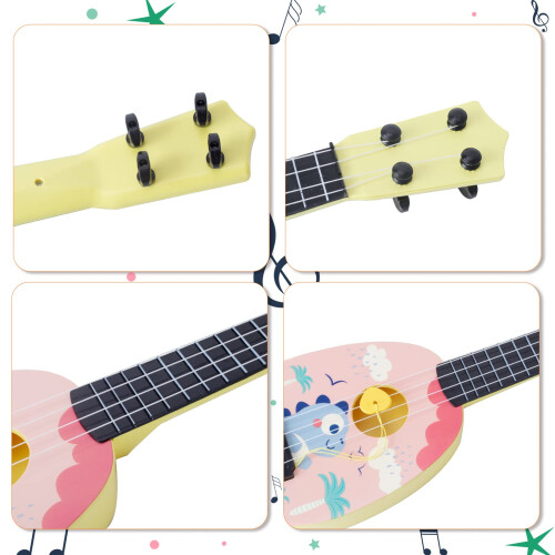 Yoloplus+ 15 polegadas de crian   a ukulele guitarra 4 strings mini guitar 2