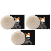 G.B.S 97% All Natural Shave Soap - Skapar ett rikt skum fr skum fr vt rakupplevelse (3 Pack Bay Rum) fdelsedagspresent