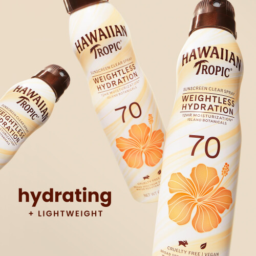 Hawaiian Tropic Hawaiian Tropic Weightless Hydration Sunscreen Spray SPF 70, 6oz | Oxybenzone Free 1