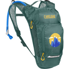 CamelBak Mini M.U.L.E. Kids Hydration Backpack for Hiking and Biking - 50oz Green/ Mountains