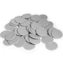 Hakitaroom uppsttning av 100 ogenomskinliga plastlrarrknare Mini Poker Chips Game Tokens med lagringslda (Lightgray 1 tum)