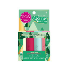 EOS Holiday Lip Balm Variety Pack, limitierte Auflage, 100 % naturliche und organische Feuchtigkeitspflege fur den ganzen Tag, fur empfindliche H