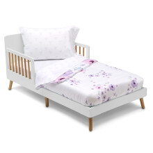 Conjunto de cama infantil Delta Children de 4 peas para meninas  edredom reversvel 2 em 1  inclui edredom ajustado para manter os pequenos co