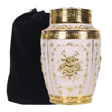 Urn for Human Ashes Adult Female - Rose Flower Cremation Urn Mom - Funeral Urn for Women Made of Zinc Alloy - Hold 200 Cubic inches of Ashes (Large Go