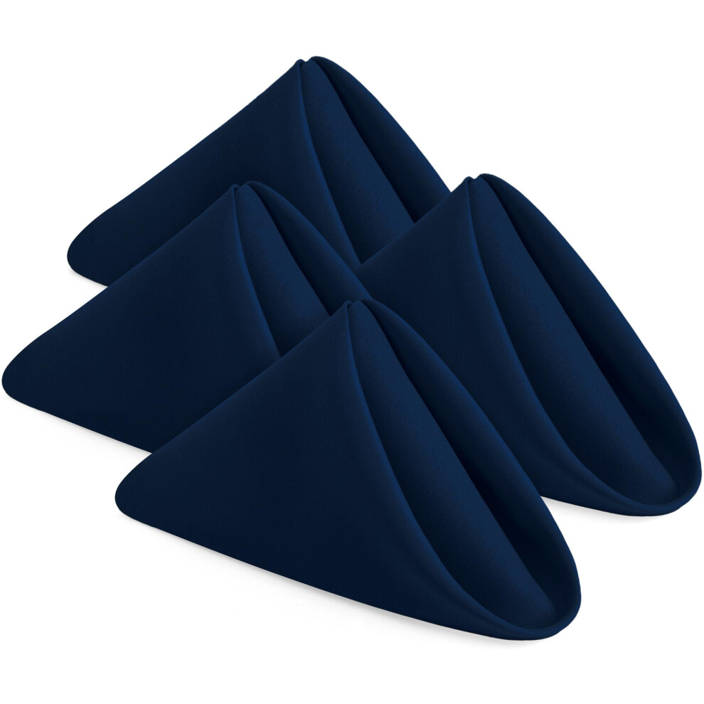 Serviettes en tissu Utopia Home [Lot de 24 bleu marine] 18 x 18 pouces Serviettes de table 100 % polyester avec bords ourl   s Serviettes lavables