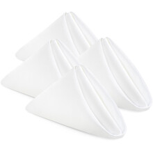 Utopia Home [24 stuks wit] stoffen servetten 20x20 inch 100% polyester dinerservetten met omgezoomde randen Wasbare servetten Ideaal voor feesten, br