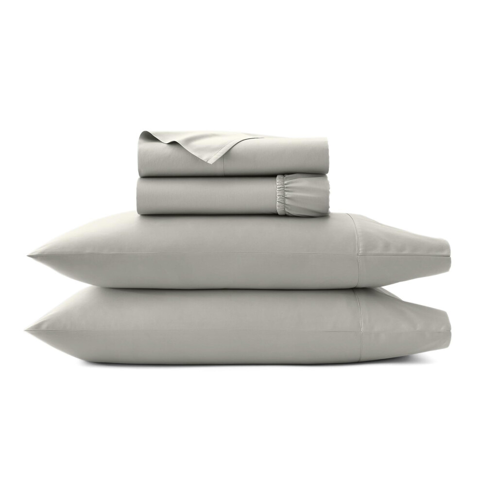 Parure de draps     ourlet Signature BOLL & BRANCH - 100 % coton biologique de luxe - 1 drap plat, 1 drap-housse et 2 taies d'oreiller avec ourlet