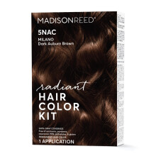 Madison Reed Radiant Hair Colour Kit Donker Chocoladebruin voor 100% Grijsdekking Ammoniakvrij 5NAC Milano Brown Permanente Haarverf, 1 verpakking