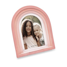 Isaac Jacobs 2x3 Vertical Pink Arc Resin Picture Frame with Gradient Design Decorative Photo Frame Tabletop & Wall Display Hanging Display & Home D