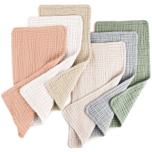 Konssy Musselin-Baby-Spucktuch-Sets f   r Unisex     6er-Pack gro   e Spuckt   cher aus 100 % Baumwolle f   r Neugeborene