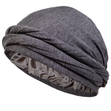 CAPLORD Zijde Satijn Gevoerde Halo Tulband Hoofddoek Voorgebonden Skull Wave Cap voor Mannen en Vrouwen Slaapmuts Haarhoes Chemo Haaruitval Hoed Hoof