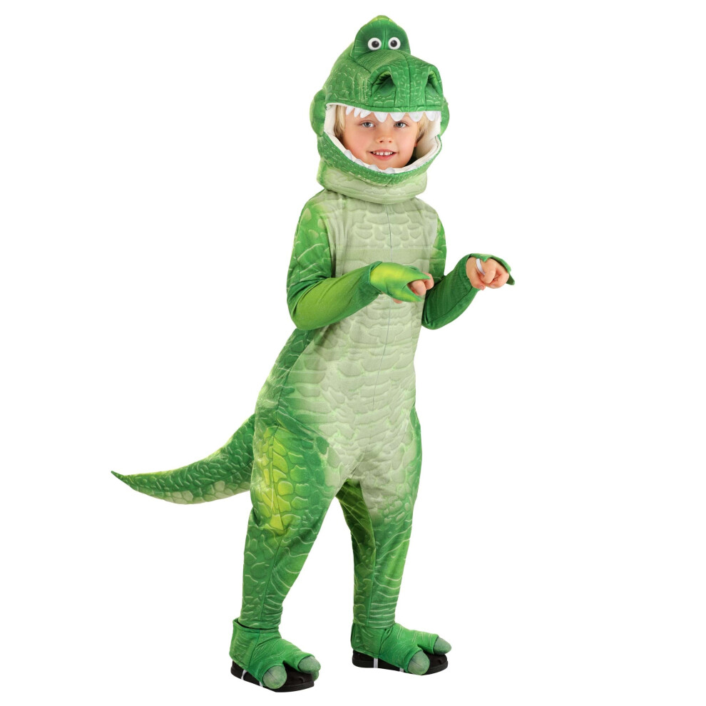 Photos - Fancy Dress Fun Costumes Disney's Pixar Toy Story Rex Toddlers Green Tyrannosaurus Jumpsuit with Foam Formed Hood 4T Green FUN3384TD
