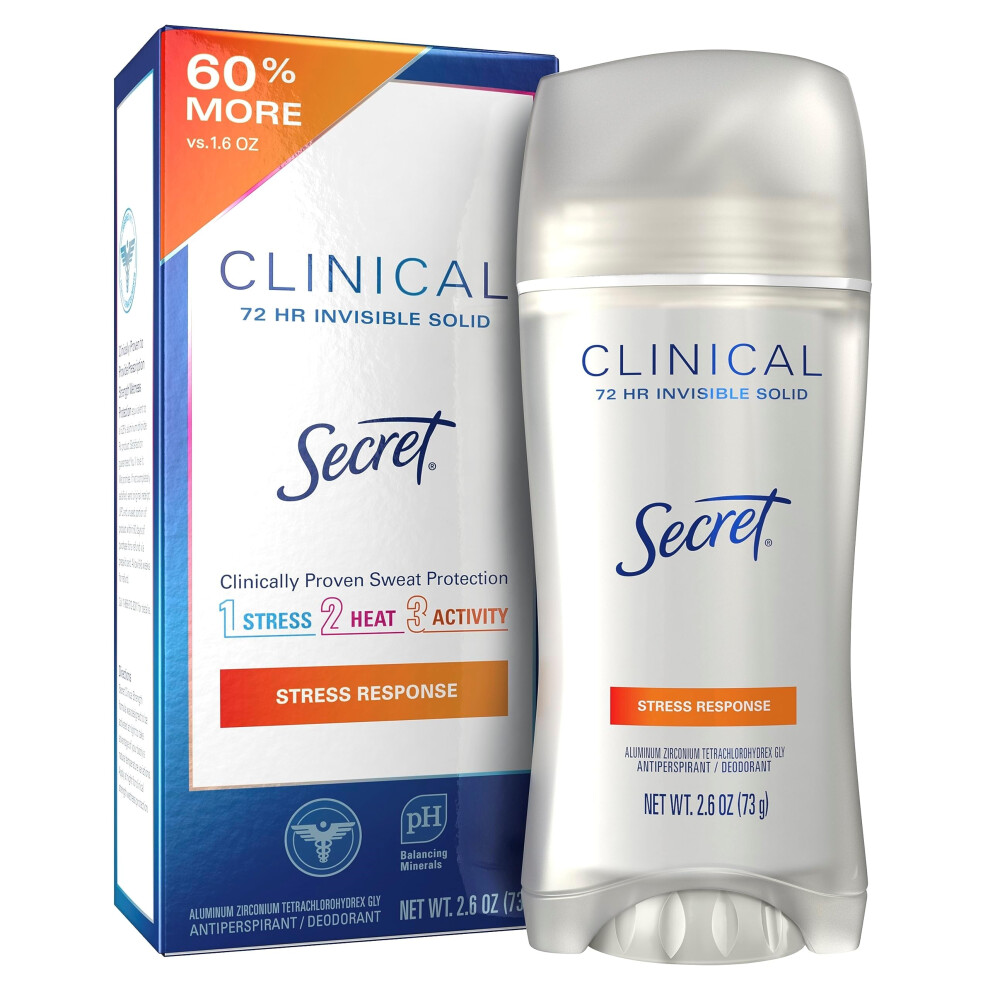 ??St??? Women's Secret Clinical Strength Invisible Solid Antiperspirant And Deodorant For Stress Response 2.6 Oz