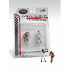 Race Day Two Diecast Figures Set 2 for 1/43 Scale Models by American Diorama 38360