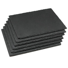Ghytmthot 6 Pack 10 x 8 tommer skifer ostplade Skifer Charcuterie Boards Slate Board Individuelle stenplader til ostek?d appetitv?kkere S?t p? 6